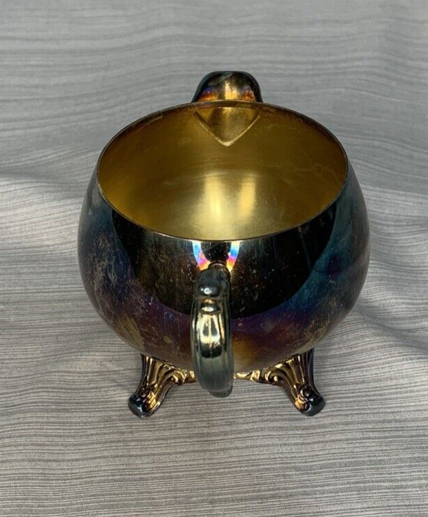 ONEIDA Silver Plated, Footed Creamer, Victorian Style