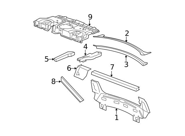 Genuine GM Rear End Panel 15850338