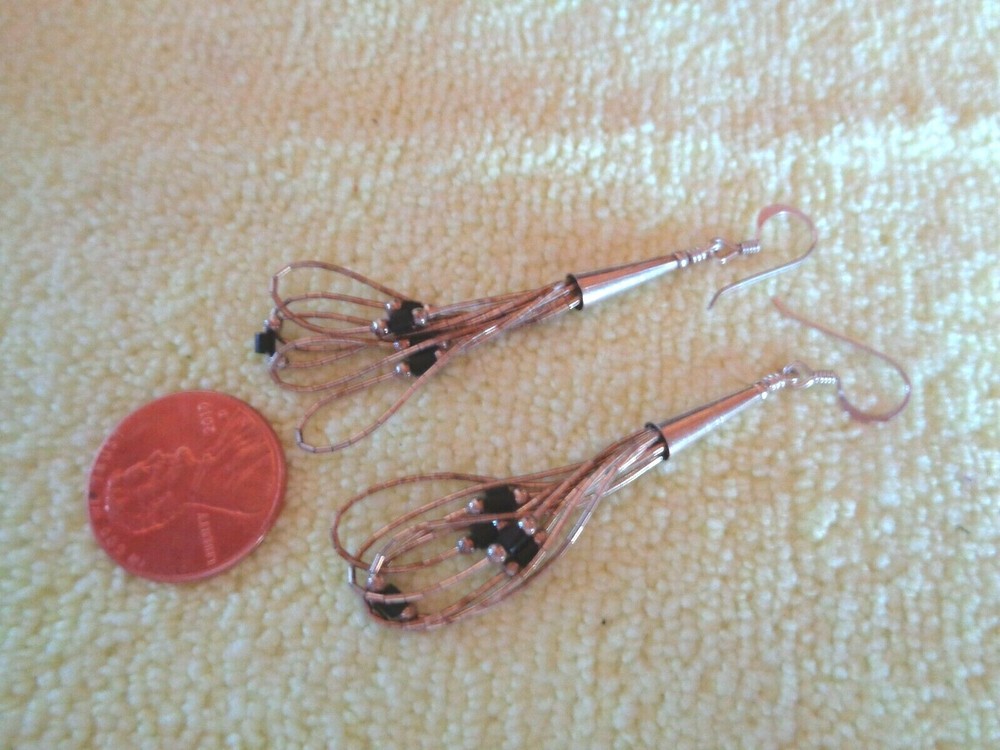 SOUTHWEST LIQUID SILVER DANGLE EARRINGS
