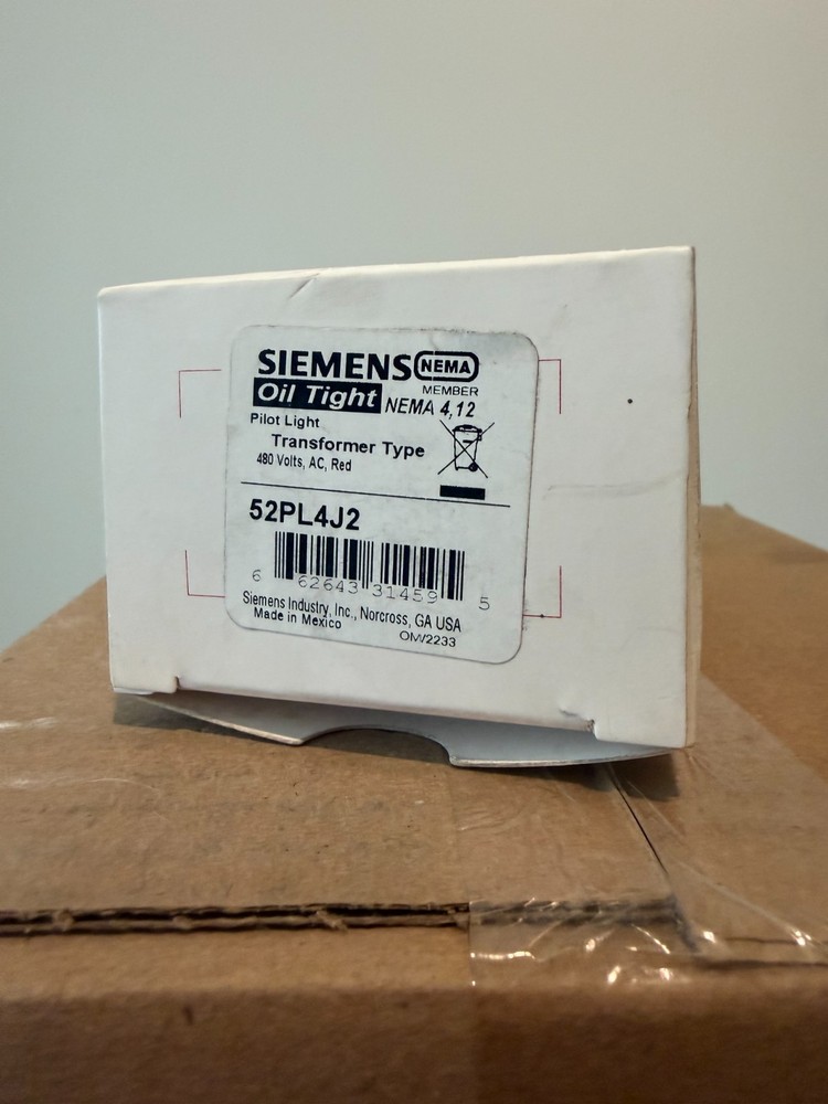 Siemens 52PL4j2 Pilot Light, 480V, 30Mm, Rd