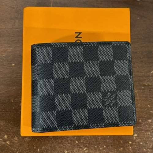 Authentic Louis Vuitton Multiple Bifold Wallet Damier Graphite Canvas