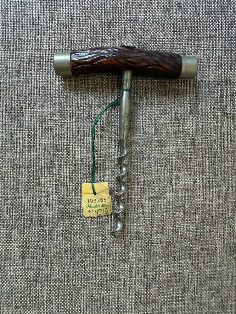 Carved Antler Handle Corkscrew with end caps