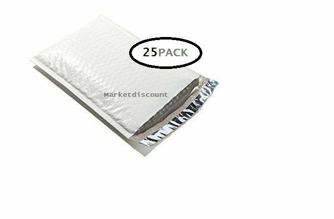 25pcs 4" x 8" Poly Bubble Mailers Padded Envelope Protective Packaging Bubble