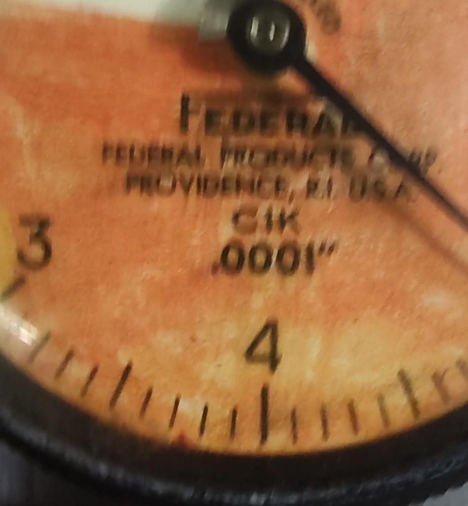 🗽FEDERAL C1K DROP INDICATOR MOUNTED TO TOOLMAKER BUILT HARDENED 3" X 3" BASE