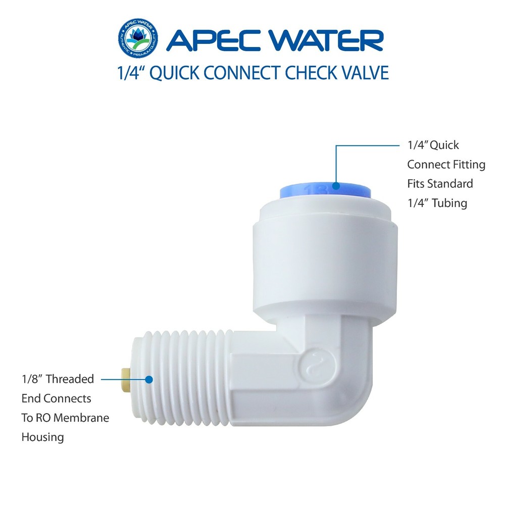 Reverse Osmosis System Quick Connect Check Valve