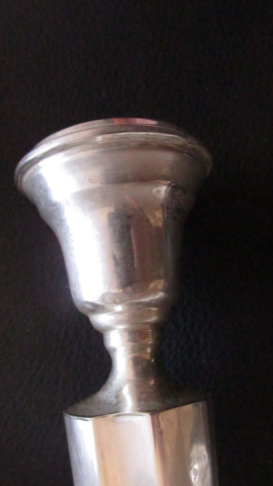 2 Vintage Unbranded Sterling Silver 10" Candlesticks