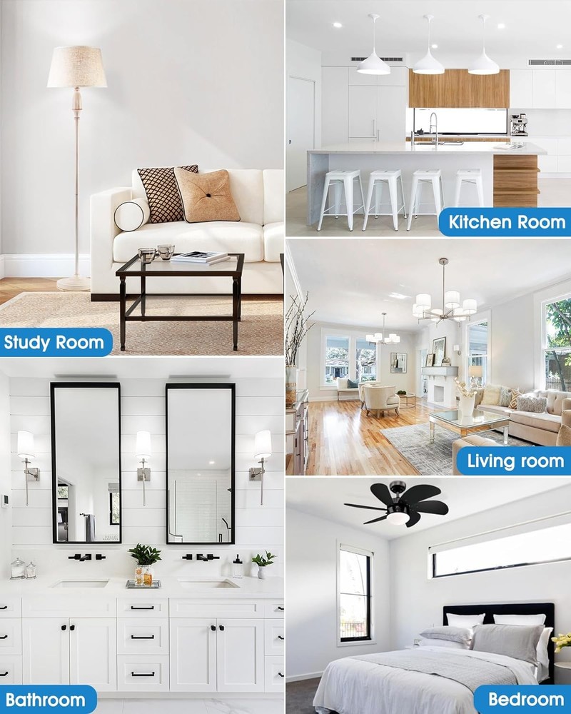 Ceiling Fan Light Bulbs 60W Equivalent E12 LED Bulb Super Bright 600LM Dayl