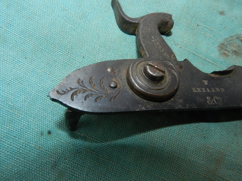 T. Ketland conversion percussion lock with engraved hammer