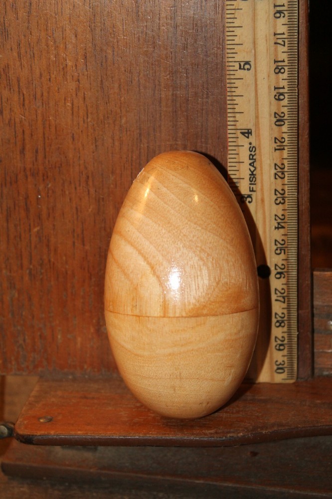 Large Wooden Musical Percussion Shaker Egg Medium 3-1/2"