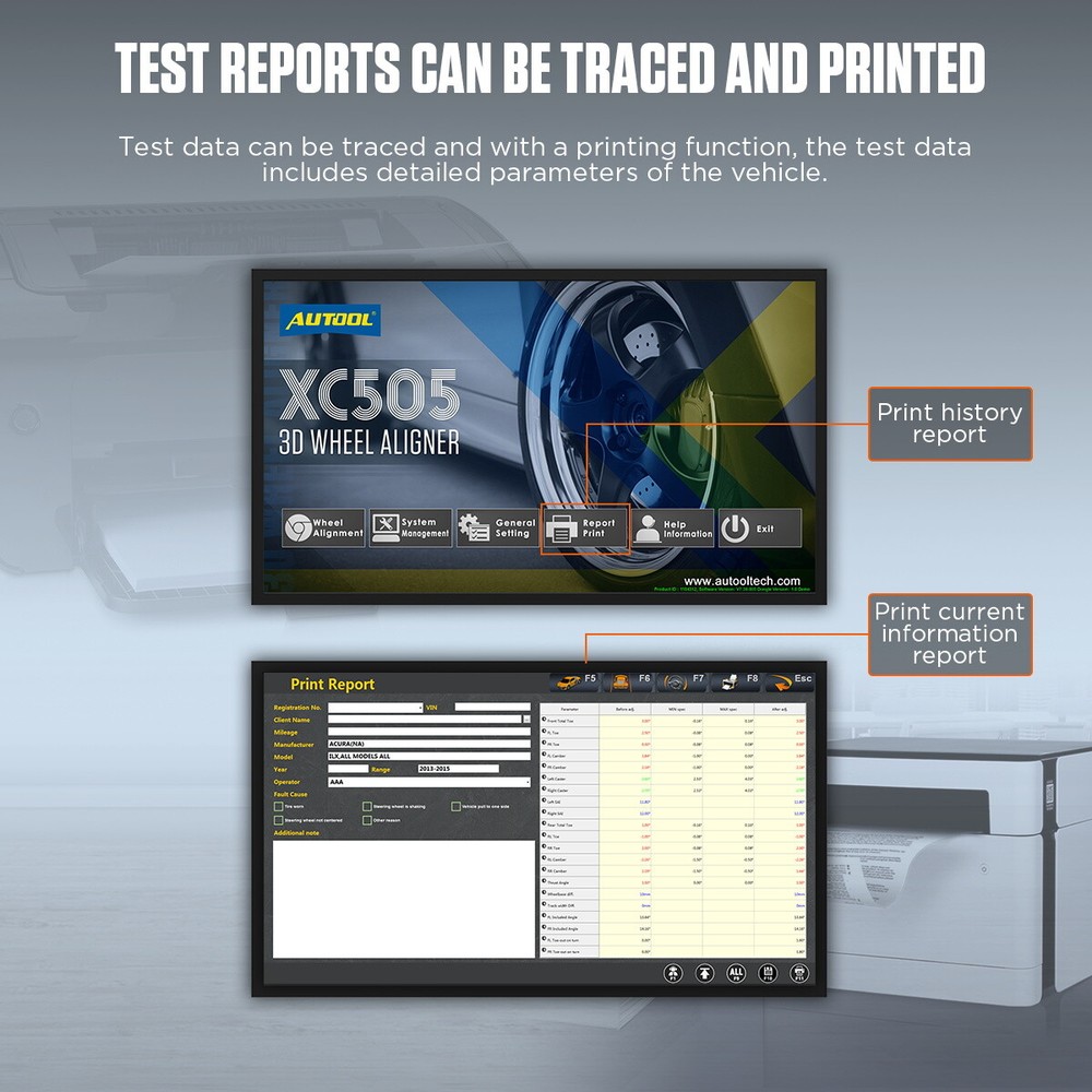 AUTOOL Wheel Alignment Machine Wide Vehicle Database 3D Alignment System Aligner