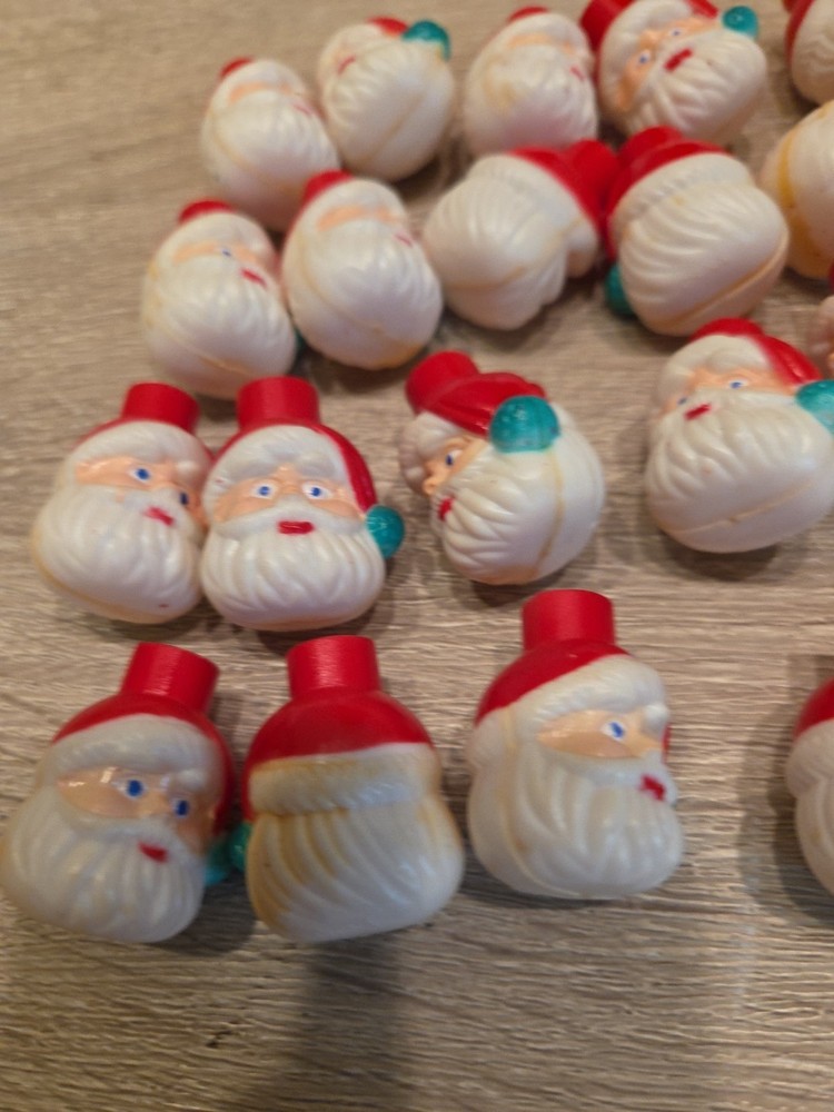 Vintage Plastic Santa Light Covers (20)