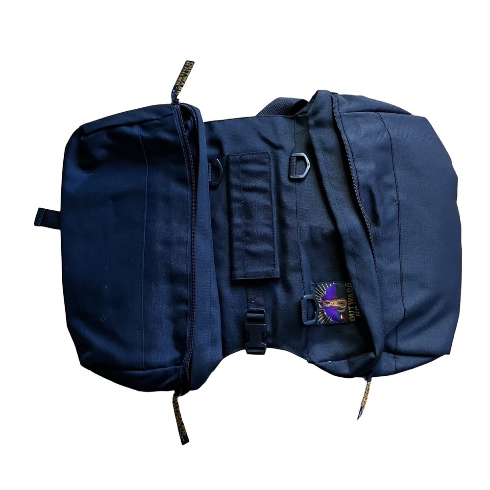 Outward Hound Dog Saddle Backpack Adjustable Black Medium Clip On Removable