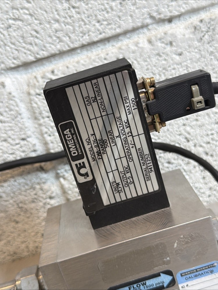 Omega FMA-875A-V Control Valve Mass Flow Controller