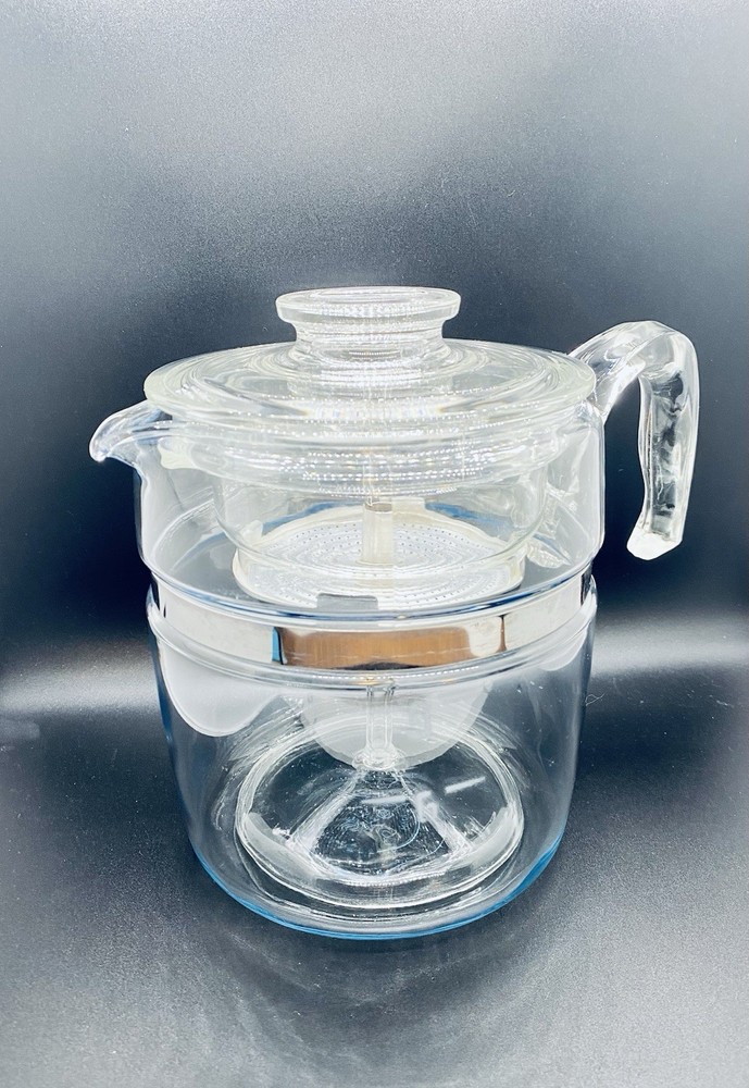 Vintage PYREX Percolator - 6- 9 Cup 7759 - Missing Metal Strainer
