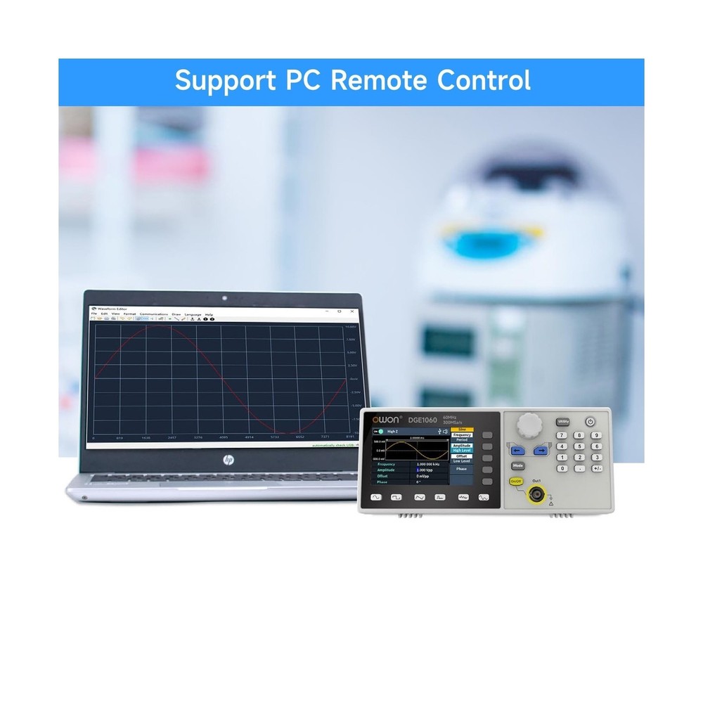 OWON Waveform Generator, 60MHz Bandwidth,300MSa/s Sampling Rate, 14 bits Vert...