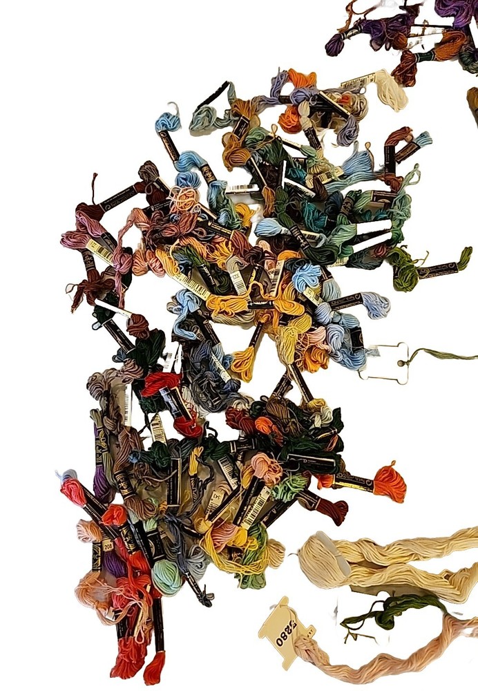 DMC Embroidery Floss 108 Assorted Partial & New Skeins