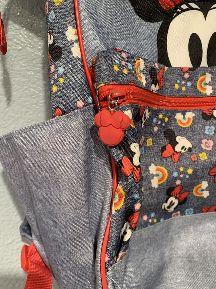 Vintage Disney Minnie Mouse Textured Bow Lunch Back Pack