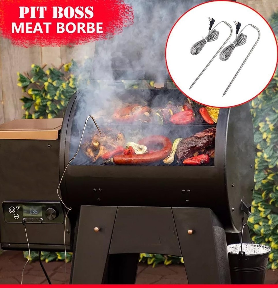 Durable 2-Pack Meat Probes for Pit Boss Grill - Effortless Grilling Precision
