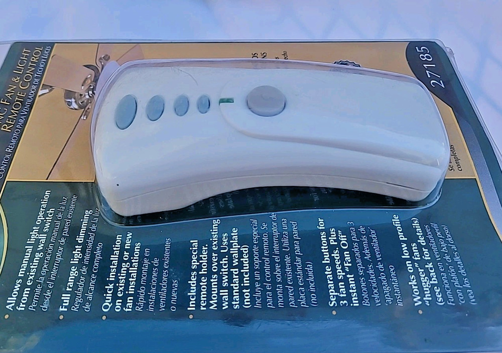Hunter 27185 Ceiling Fan & Light Remote Control - White