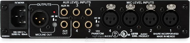 Shure SCM268 4-channel Microphone Mixer