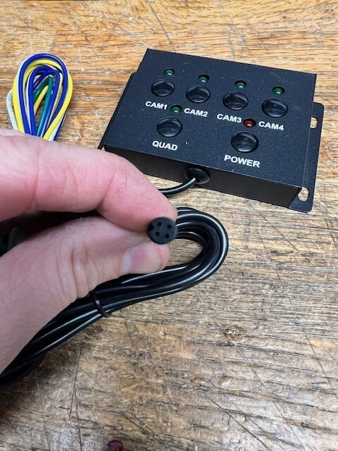 Quad Camera Video Splitter with Connection Line