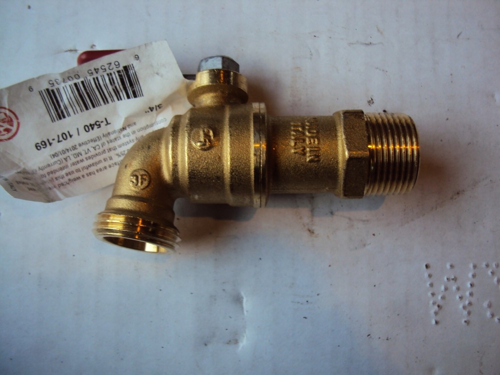 Lot of 5p Legend T-540L 3/4" Water Heater Drain Ball Valve Made in Italy