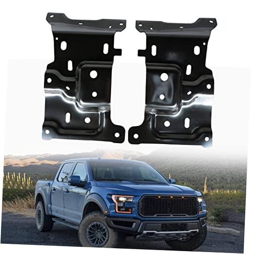 2Pcs Front Driver and Passenger Side Bumper Mounting Plate Replacement for