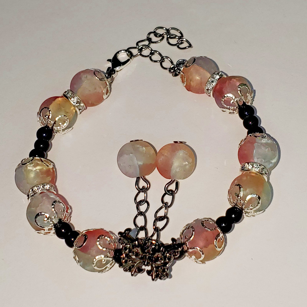Hand crafted artisan unique gemstone bracelet