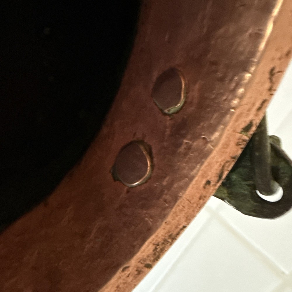Set Of 2 Stacking Hammered Copper Planter/Pot/cauldron
