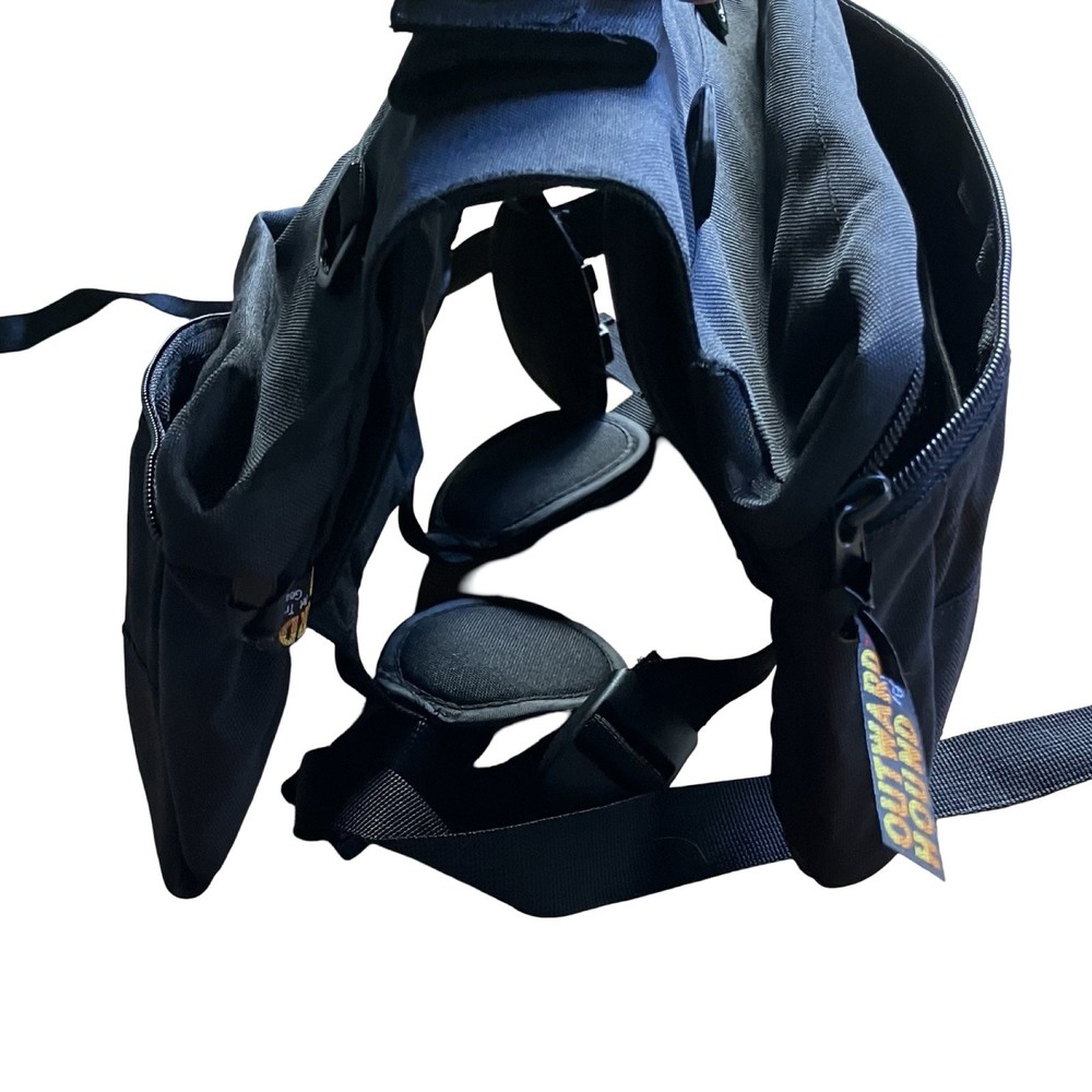 Outward Hound Dog Saddle Backpack Adjustable Black Medium Clip On Removable