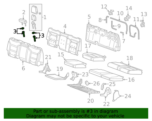 Genuine GM Headrest Guide 85081772