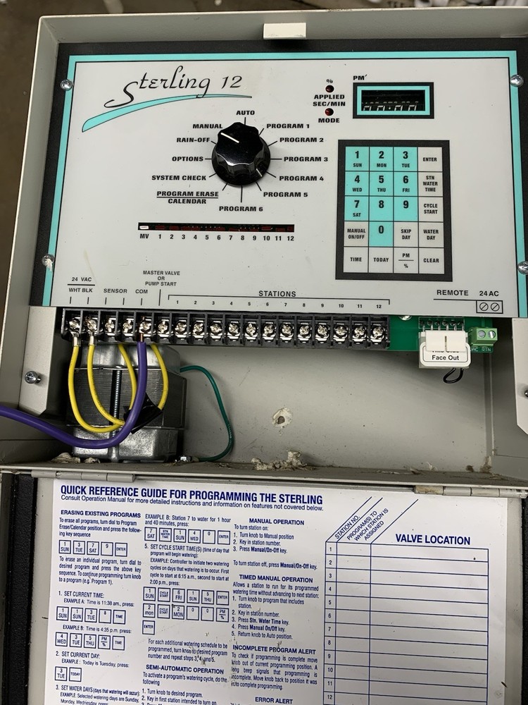 Superior Sterling 12 Station Irrigation Controller, Pre Owned (Used)