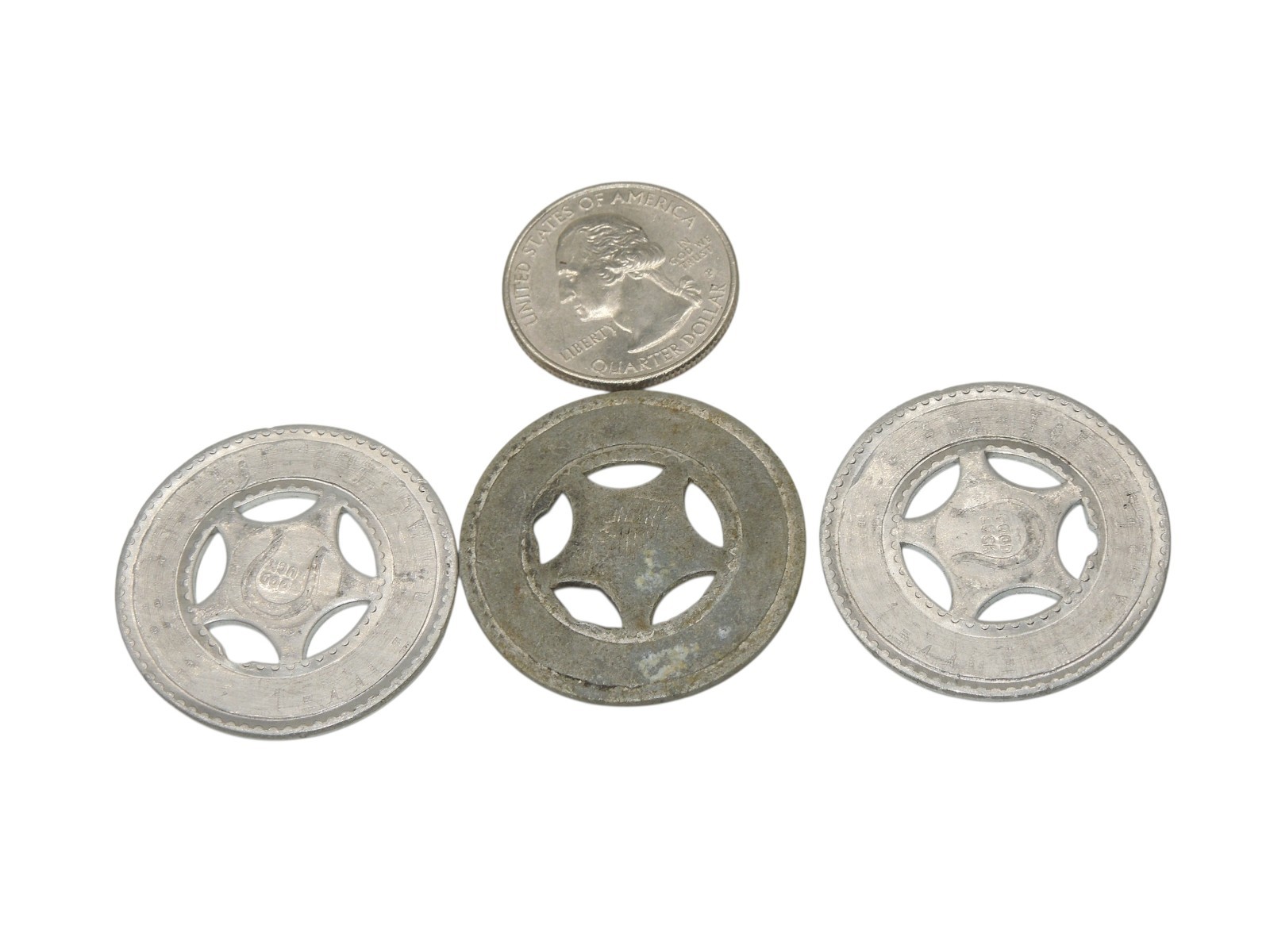 Original WWII US Army Named Good Luck Tokens Schemm AA Soldier CA13