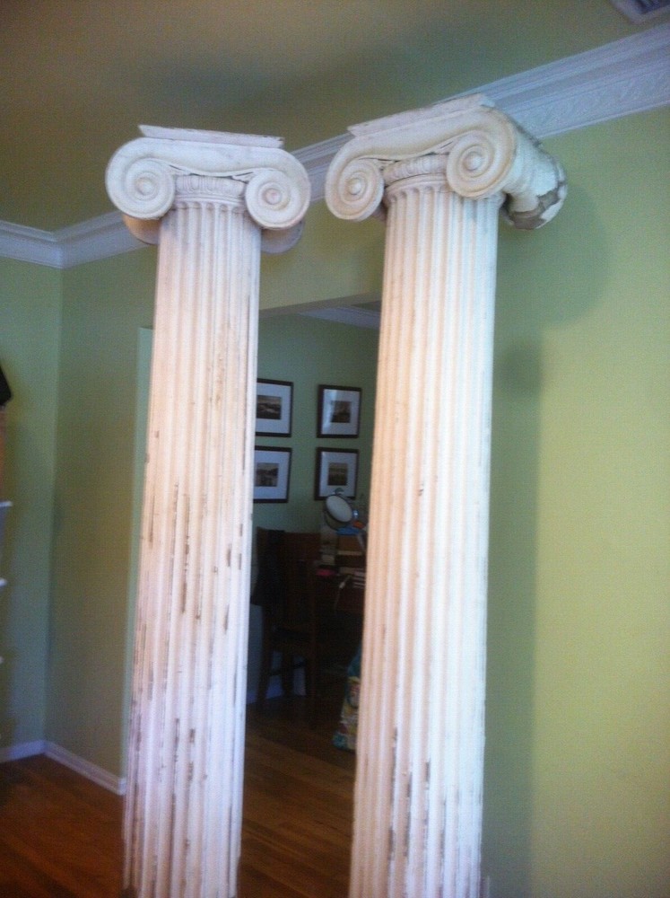 Antique Ionic Greek Revival Columns set of two