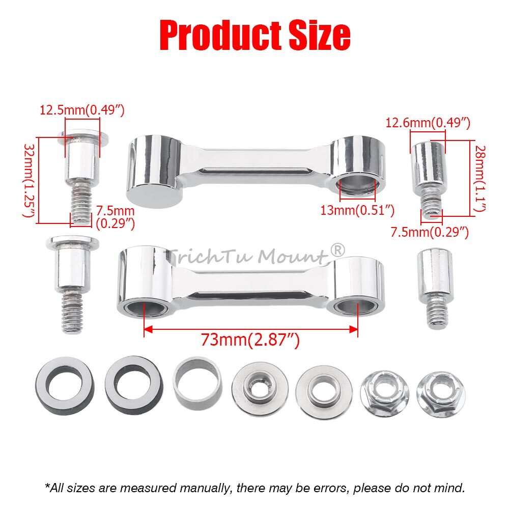 Front Fender Mount Bracket Kit Chrome For Harley Davidson Softail FXSTS 1993-06