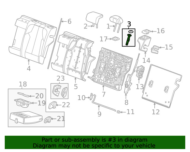 Genuine GM Headrest Guide 13559014