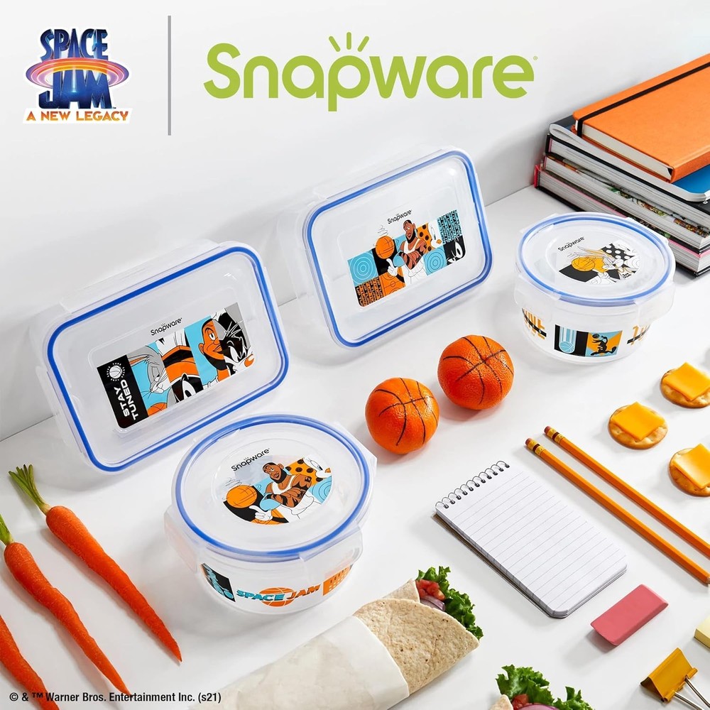 Snapware 8 Pc Plastic Food Storage Container Set BPA Free