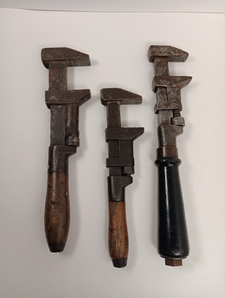 Lot of 3 Antique Pipe Wrenches