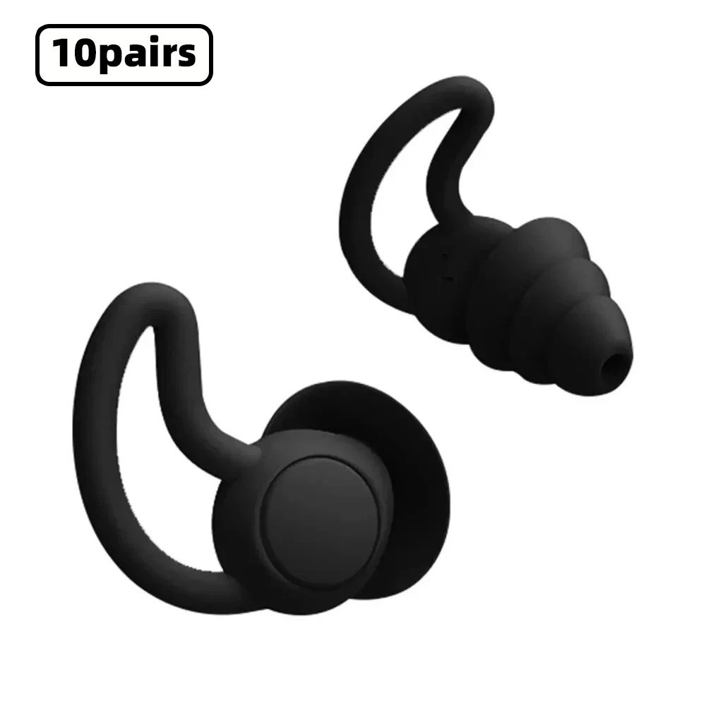 Silicone Ear Plug Waterproof For Sleeping 3 Layer Noise Cancelling Reusable Soft