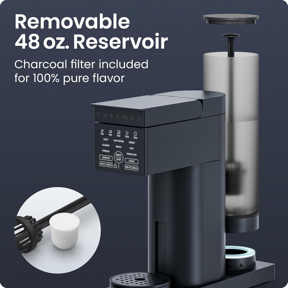 Caffeinator Single Serve Coffee Maker Brew Kcups & Grounds Drip Coffee Machine