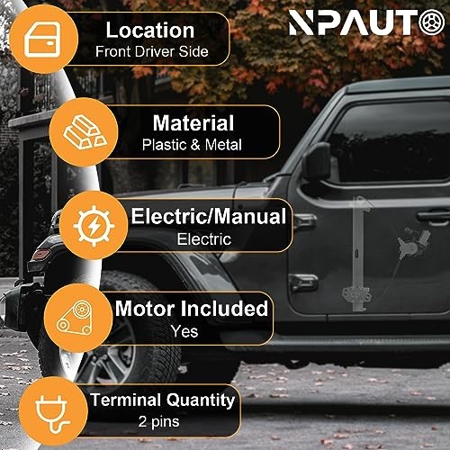 Power Window Regulator w/Motor Replacement for 2006 2007 2008 Front Driver Side