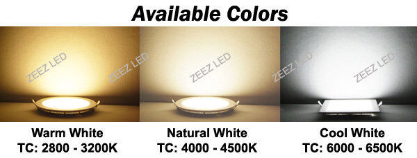 10X 12W 6" Round Cool White LED Recessed Ceiling Panel Light Bulb Lamp Fixture