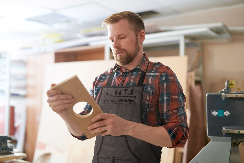 Freemason Charcoal Embroidered Workman's Apron
