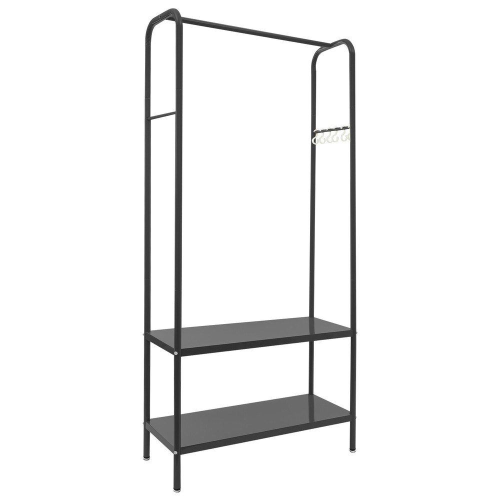 Clothes Rack with Bottom Shelves, Home Clothes Rack, Standing Clothes Rack