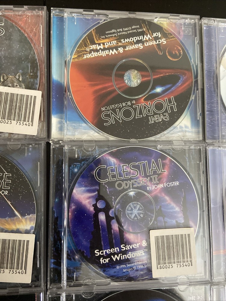 VTG Artwork Computer Lot 10 Second Nature Screen Savers Space Celestial Universe