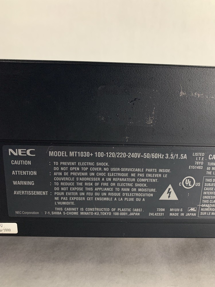 NEC MT1030+ MultiSync LCD Projector 1250