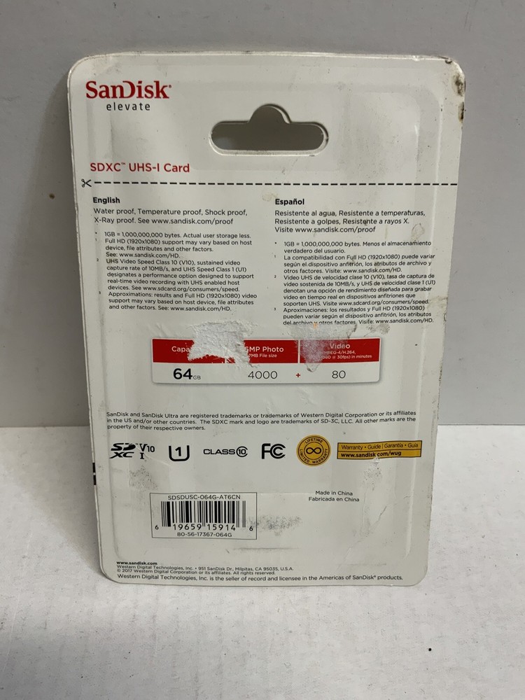 ☀️ New SanDisk Elevate Ultra performance 64GB SDXC Memory Card