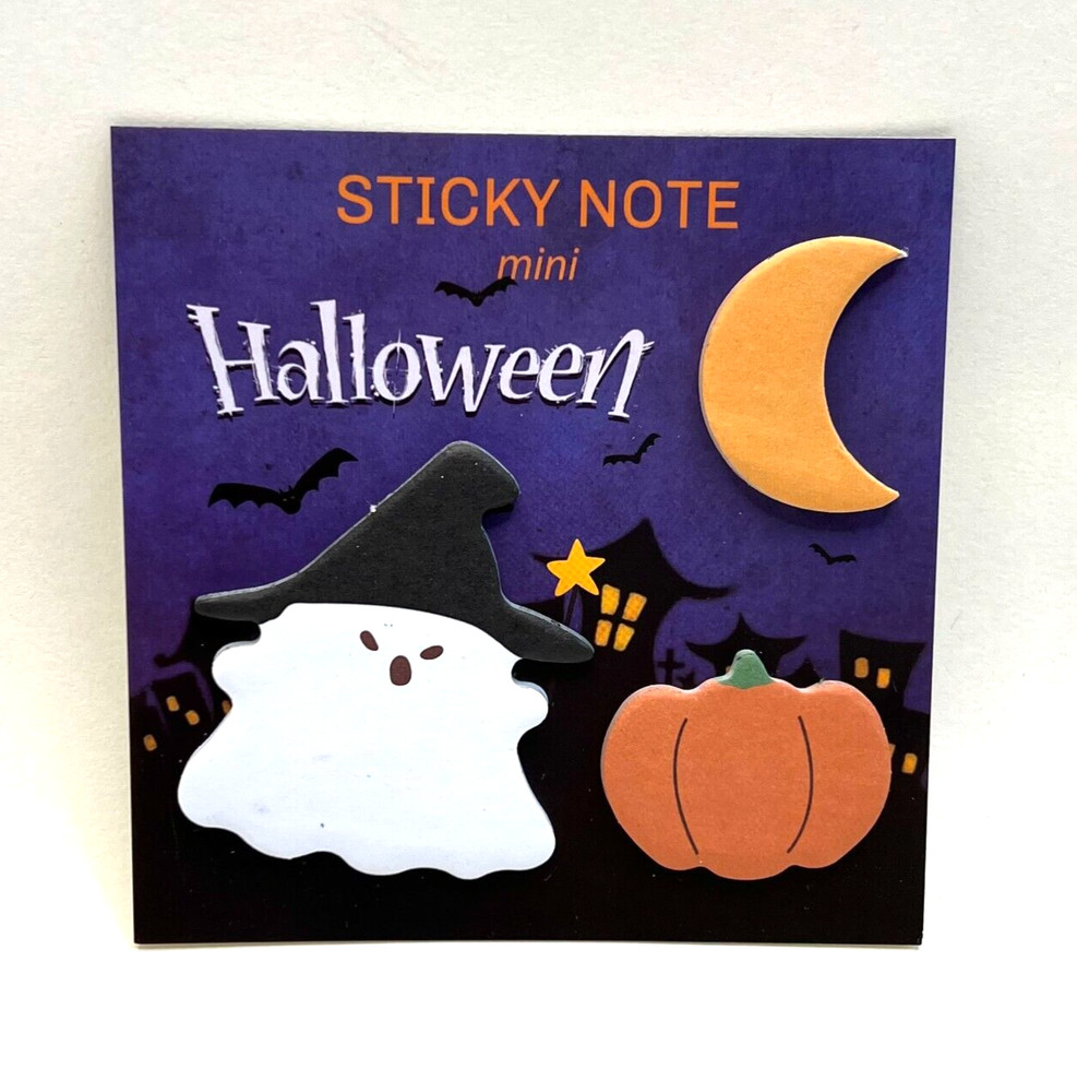 Halloween Ghost Pumpkin Mini Sticky Note Pads School Lunch Notes
