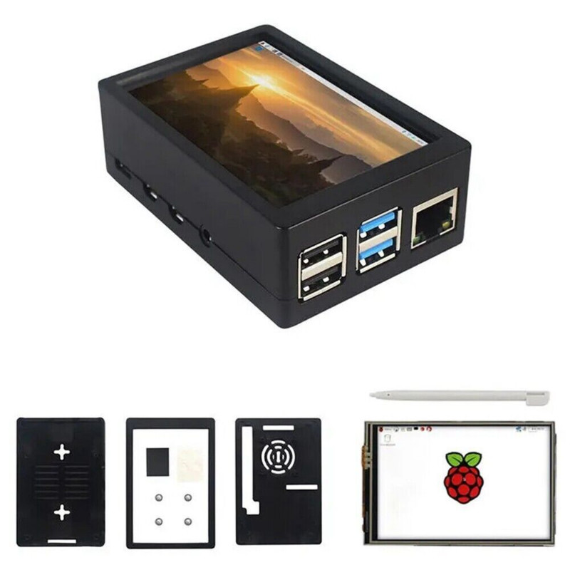 Host Pi 4B Ubuntu System With Case 3.5 Inch Kali Linux System LCD Display 2023