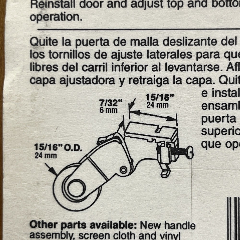 2 Packages Slide-Co Screen Door Hardware Replacement Kit (2 Per Package ) #11170